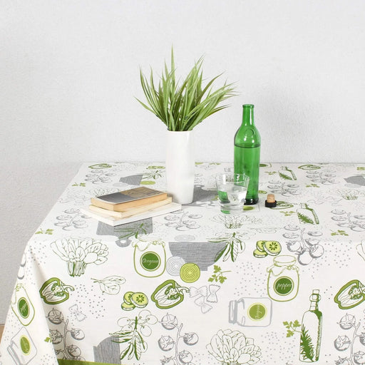 House This ® 100% Cotton Tablecloth, Gourmet Salad Design 60 x 90 Green -DTYStore