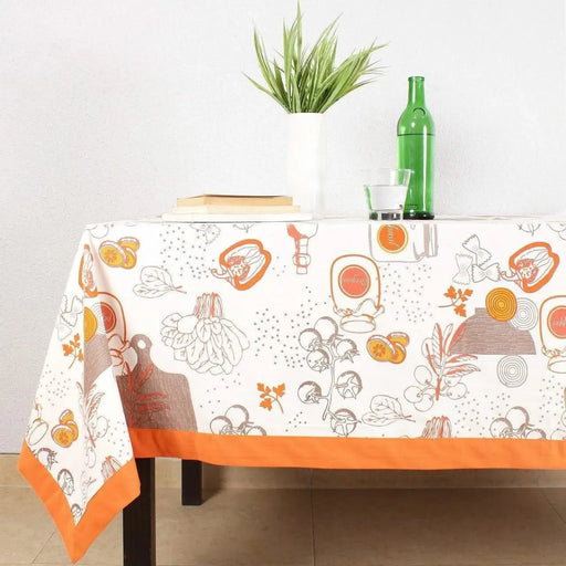 House This ® 100% Cotton Tablecloth, Gourmet Salad Design -DTYStore