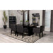 Houston Black Rectangular Double Pedestal Dining Table Default -DTYStore