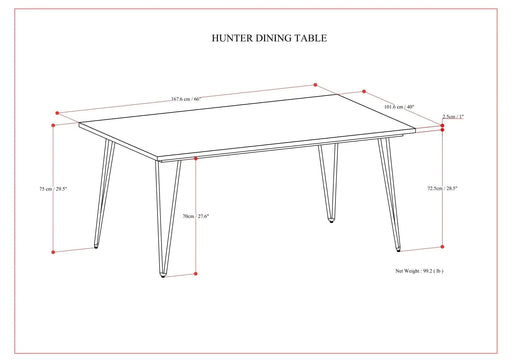 Hunter Dining Table Default -DTYStore