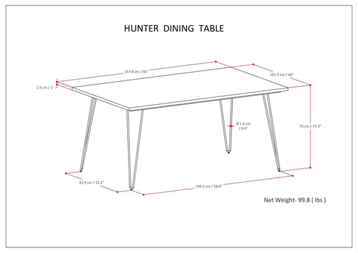 Hunter Dining Table in Natural Default -DTYStore