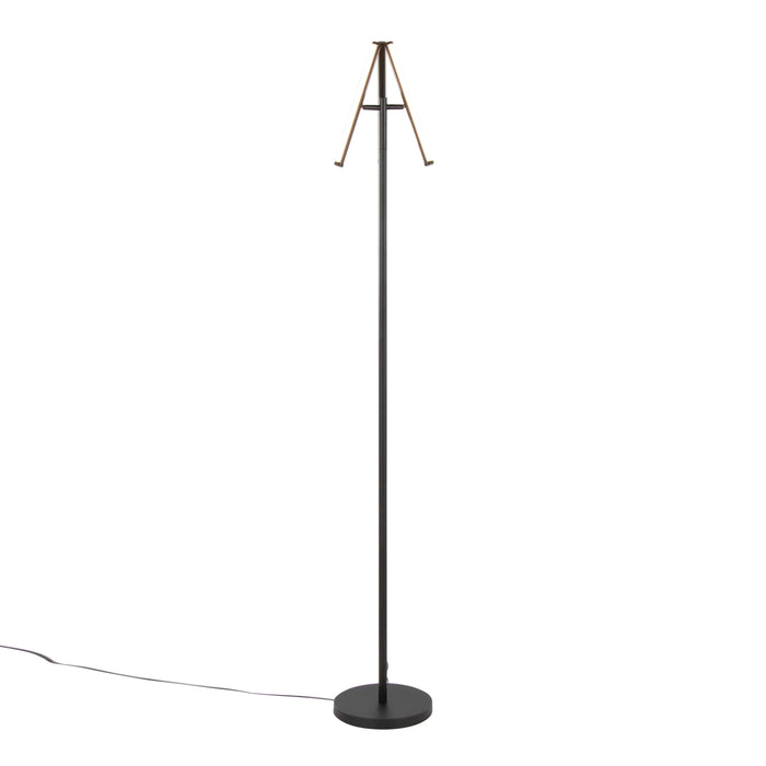 Icicle 65' Modern Swivel Floor Lamp in Black Metal by LumiSource Default -DTYStore