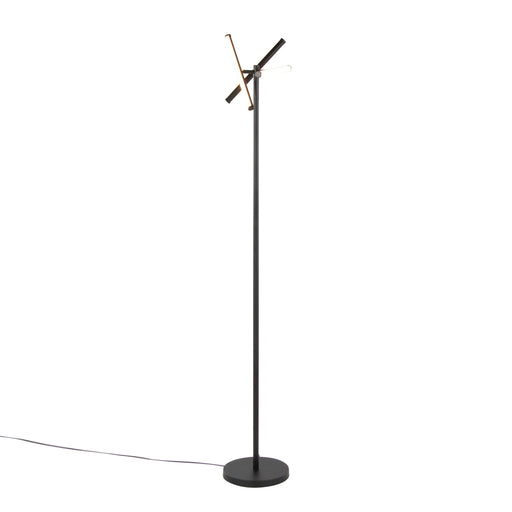 Icicle 65' Modern Swivel Floor Lamp in Black Metal by LumiSource Default -DTYStore