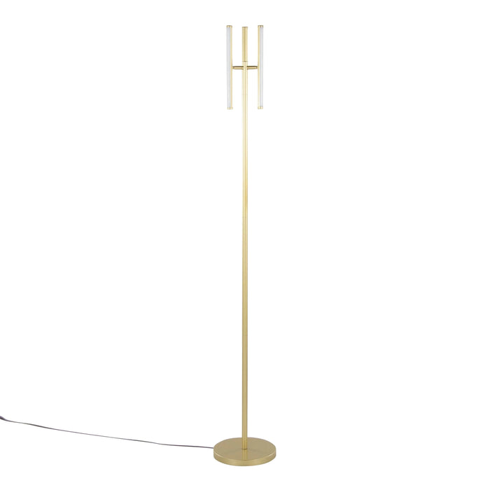 Icicle 65' Modern Swivel Floor Lamp in Gold Metal by LumiSource Default -DTYStore