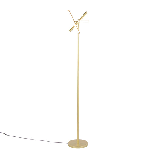 Icicle 65' Modern Swivel Floor Lamp in Gold Metal by LumiSource Default -DTYStore