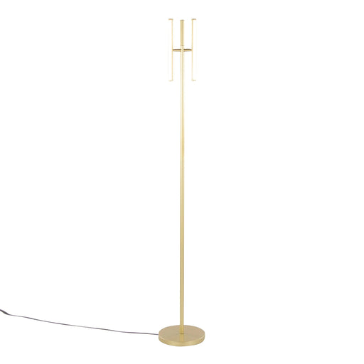 Icicle 65' Modern Swivel Floor Lamp in Gold Metal by LumiSource Default -DTYStore