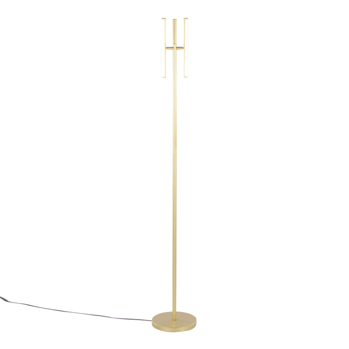Icicle 65' Modern Swivel Floor Lamp in Gold Metal by LumiSource Default -DTYStore