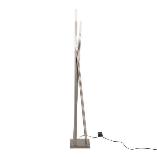 Icicle Contemporary Floor Lamp in Brushed Nickel by LumiSource Default -DTYStore