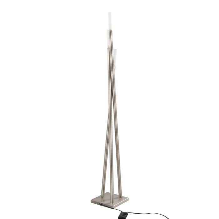 Icicle Contemporary Floor Lamp in Brushed Nickel by LumiSource Default -DTYStore