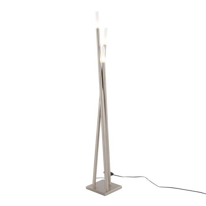 Icicle Contemporary Floor Lamp in Brushed Nickel by LumiSource Default -DTYStore