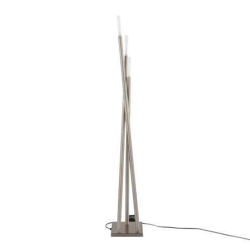 Icicle Contemporary Floor Lamp in Brushed Nickel by LumiSource Default -DTYStore
