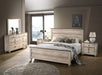 Imerland Contemporary White Wash Finish 5-Piece Bedroom Set-King Bed, Dresser, Mirror, 2 Nightstands Default -DTYStore