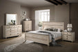 Imerland Contemporary White Wash Finish Bedroom Set, Queen Bed, Dresser, Mirror, Nightstand, Chest Default -DTYStore