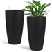 Indoor/Outdoor Modern The appearance is made of imitation rattan Design Planter,22.5 inch Black Plastic Large Plant Pot With Automatic Watering System for Home and Garden (Black, 22.5 inch - 2 Pack) Default -DTYStore