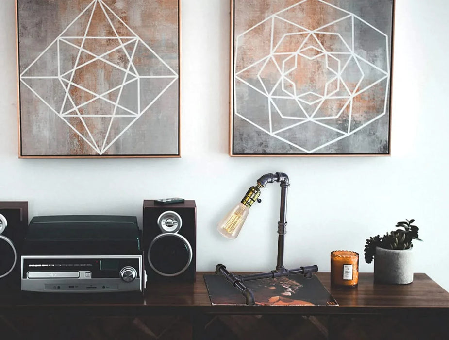 Industrial Pipe Desk Lamp Default -DTYStore