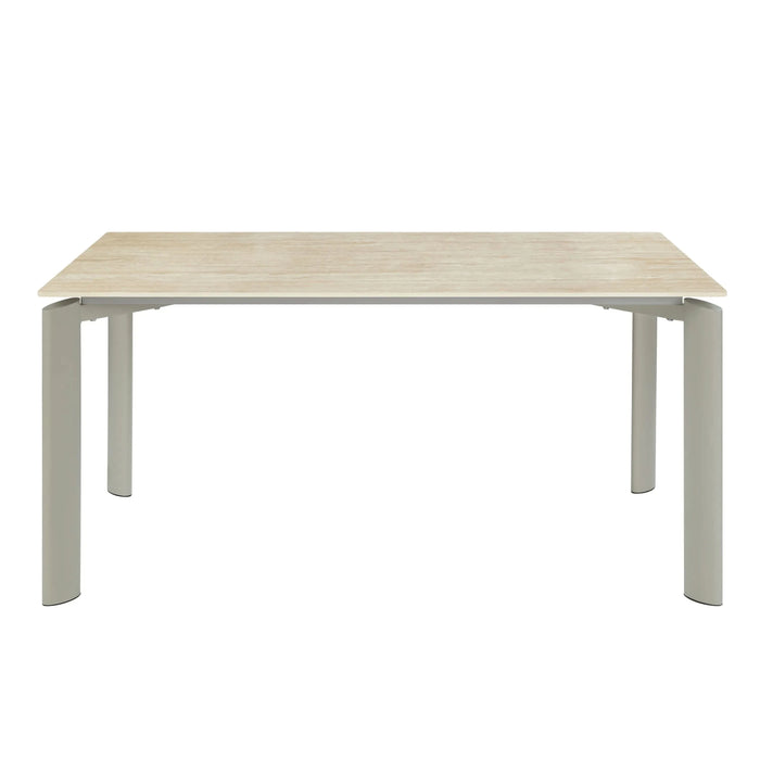 Ingram Ceramic Top & Light Gray Finish Dining Table Default -DTYStore