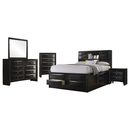Isabel Black 5-piece Storage Bedroom Set Default -DTYStore