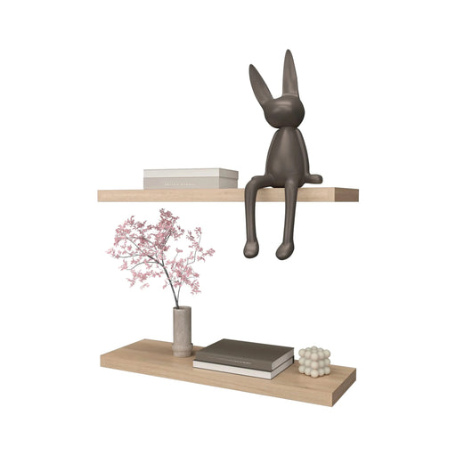 Iva Floating Shelf in Melamine, Light Pine Default -DTYStore