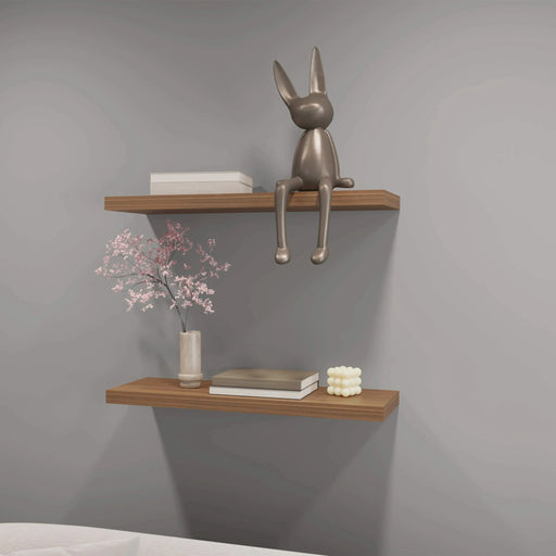 Iva Floating Shelf in Melamine, Mahogany Default -DTYStore
