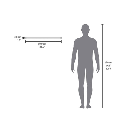 Iva Floating Shelf in Melamine x2, Cognac Default -DTYStore