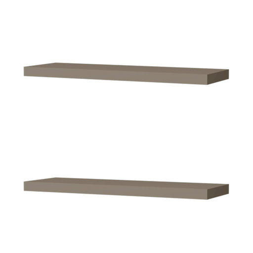 Iva Floating Shelf in Melamine x2, Taupe Default -DTYStore