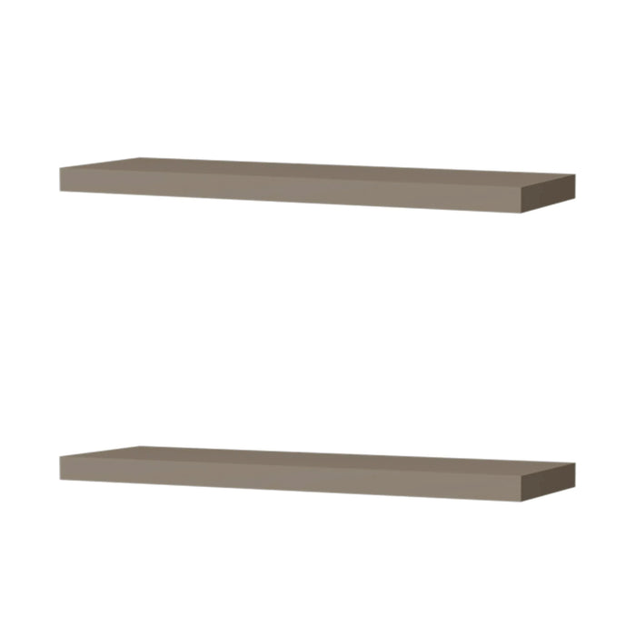 Iva Floating Shelf in Melamine x2, Taupe Default -DTYStore