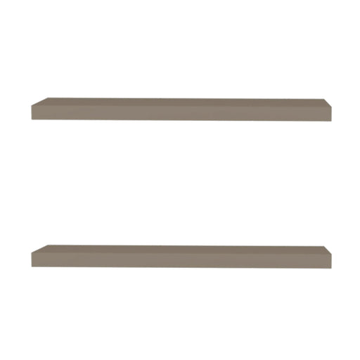 Iva Floating Shelf in Melamine x2, Taupe Default -DTYStore