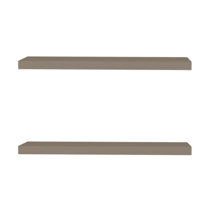 Iva Floating Shelf in Melamine x2, Taupe Default -DTYStore