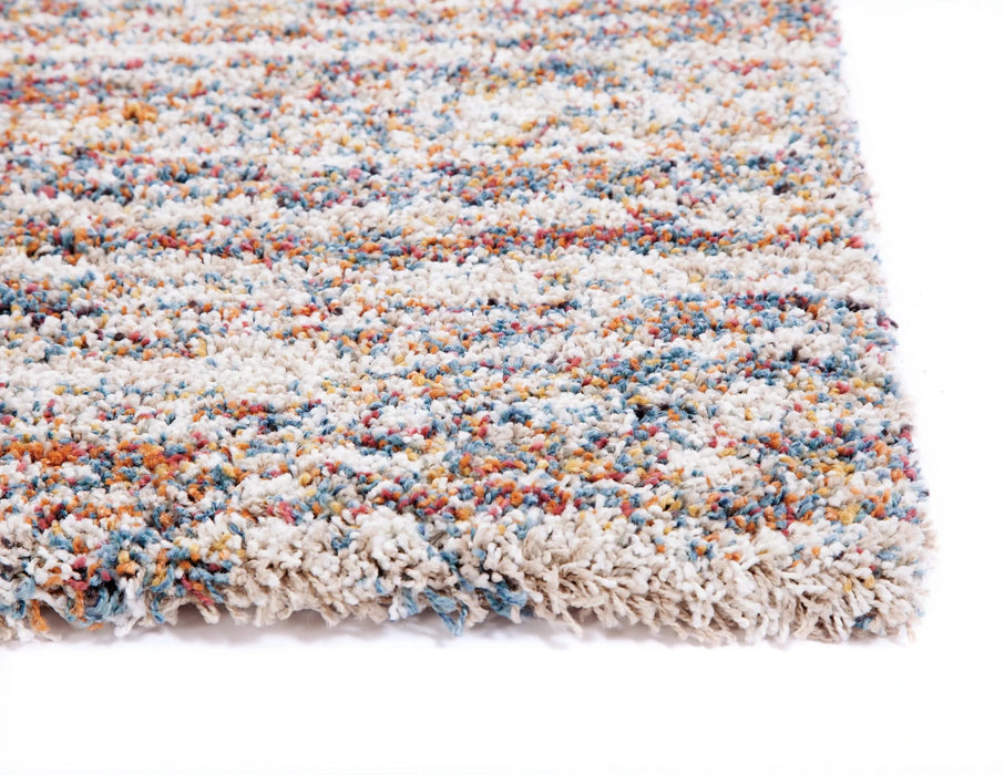 Ivory/Multi Striped Area Rug 8x10 Default -DTYStore