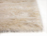 Ivory Faux Fur Area Rug 5x8 Default -DTYStore