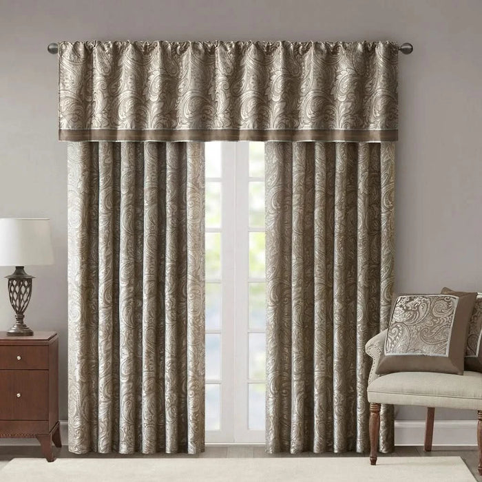 Jacquard Curtain Panel Pair(2 Pcs Window Panels) Default -DTYStore