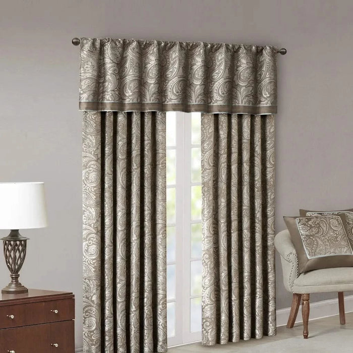Jacquard Curtain Panel Pair(2 Pcs Window Panels) Default -DTYStore
