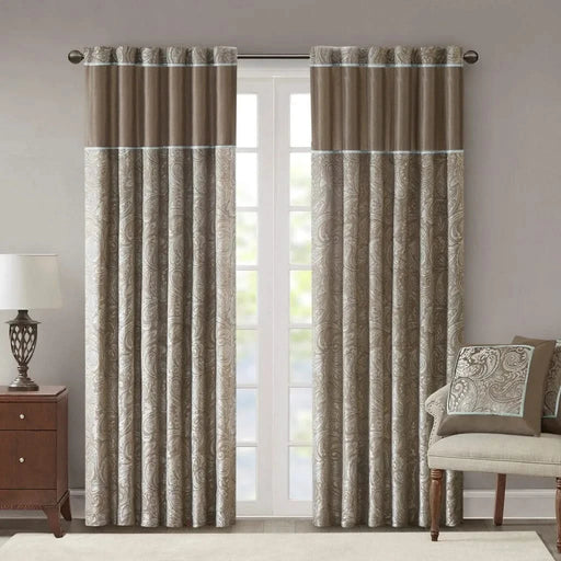 Jacquard Curtain Panel Pair(2 Pcs Window Panels) Default -DTYStore
