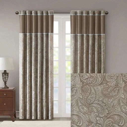 Jacquard Curtain Panel Pair(2 Pcs Window Panels) Default -DTYStore