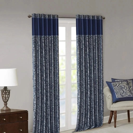Jacquard Curtain Panel Pair(2 Pcs Window Panels) Default -DTYStore