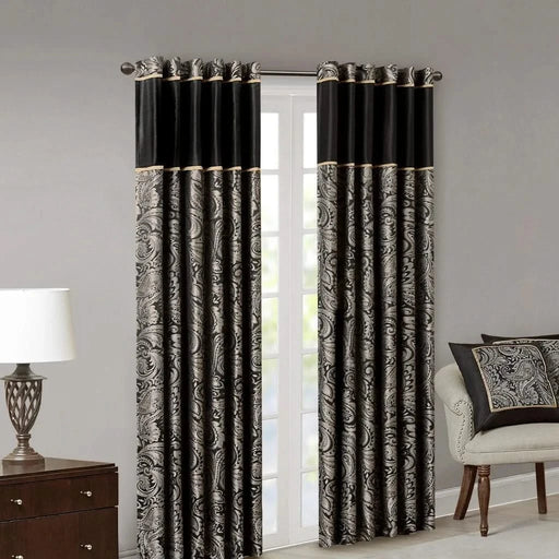 Jacquard Curtain Panel Pair(2 Pcs Window Panels) Default -DTYStore