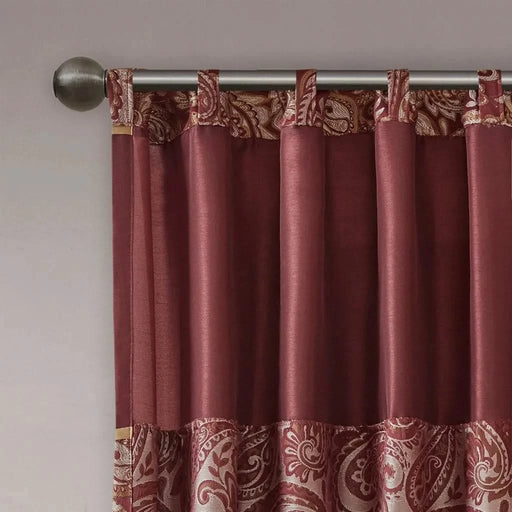 Jacquard Curtain Panel Pair(2 Pcs Window Panels) Default -DTYStore