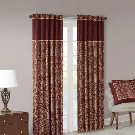 Jacquard Curtain Panel Pair(2 Pcs Window Panels) Default -DTYStore