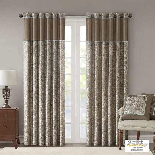 Jacquard Curtain Panel Pair(2 Pcs Window Panels) Default -DTYStore