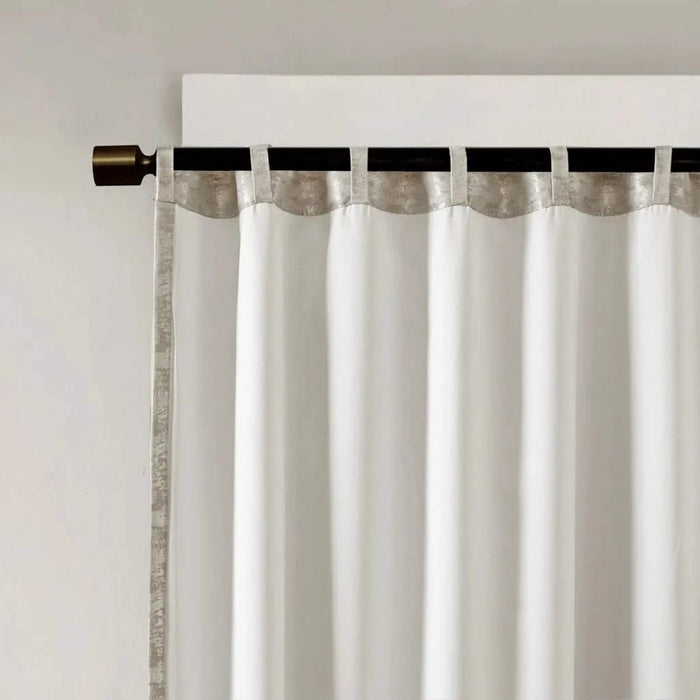 Jacquard Lined Total Blackout Rod Pocket/Back Tab Curtain Panel(Only 1 Pc Panel) Default -DTYStore