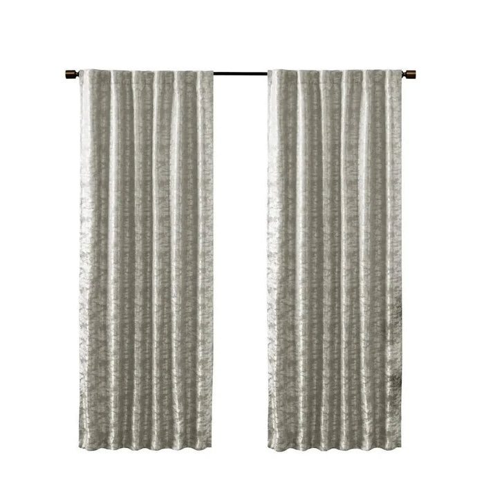 Jacquard Lined Total Blackout Rod Pocket/Back Tab Curtain Panel(Only 1 Pc Panel) Default -DTYStore