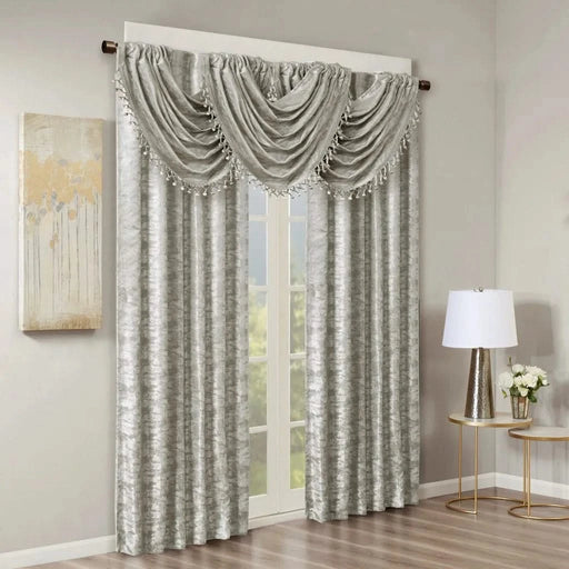 Jacquard Lined Total Blackout Rod Pocket/Back Tab Curtain Panel(Only 1 Pc Panel) Default -DTYStore