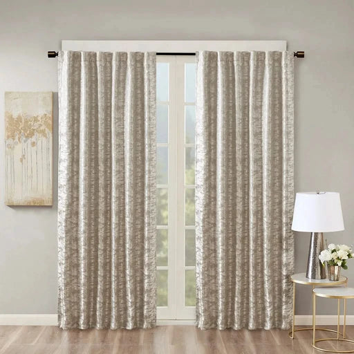 Jacquard Lined Total Blackout Rod Pocket/Back Tab Curtain Panel(Only 1 Pc Panel) Default -DTYStore