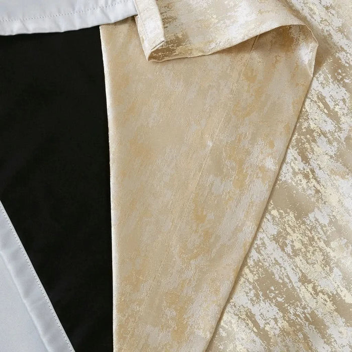 Jacquard Lined Total Blackout Rod Pocket/Back Tab Curtain Panel(Only 1 Pc Panel) - DTY Store