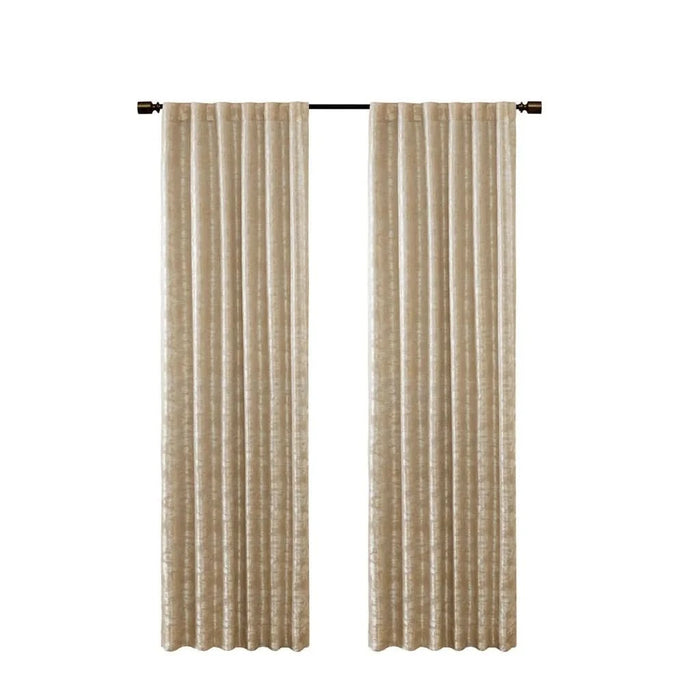 Jacquard Lined Total Blackout Rod Pocket/Back Tab Curtain Panel(Only 1 Pc Panel) - DTY Store