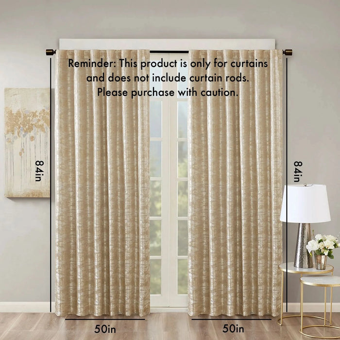 Jacquard Lined Total Blackout Rod Pocket/Back Tab Curtain Panel(Only 1 Pc Panel) - DTY Store