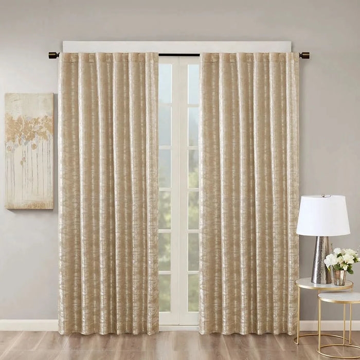 Jacquard Lined Total Blackout Rod Pocket/Back Tab Curtain Panel(Only 1 Pc Panel) - DTY Store