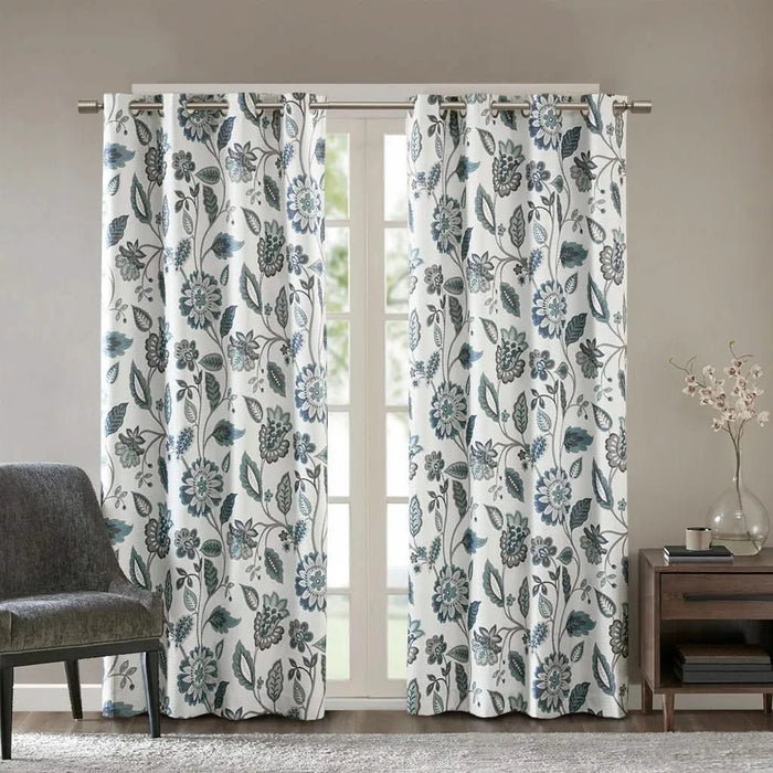 Jacquard Printed Room Darkening Curtain Panel Default -DTYStore