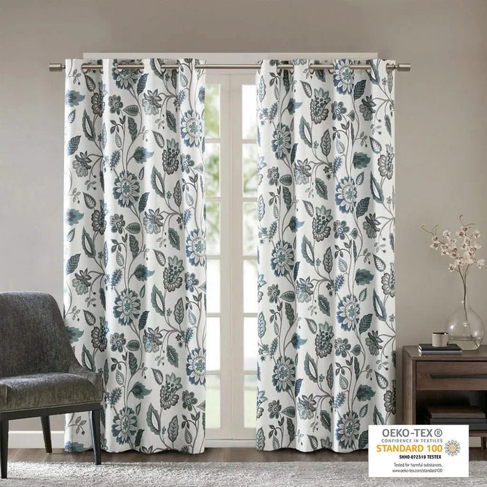 Jacquard Printed Room Darkening Curtain Panel Default -DTYStore