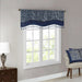 Jacquard Window Rod Pocket Valance With Beads Navy 50x18' - DTY Store